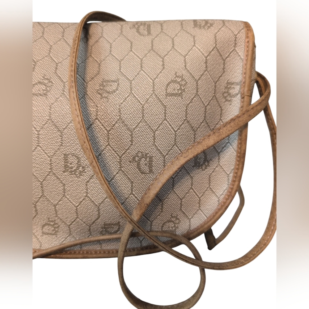 Christian Dior Beige Crossbody Bag Stylish Clean Long Strap Italy - Picture 7 of 14